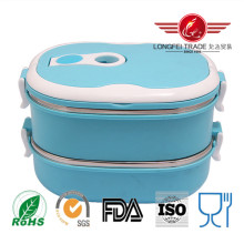 Oval Edelstahl Thermal Lunchbox mit Schloss